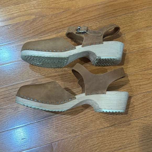 Lotta’s Stockholm Swedish Low Heel Wooden Clogs Sandals Women 40 9 Mary Janes - Picture 6 of 9